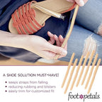 Buttercup brown foam strappy strips for heel friction relief