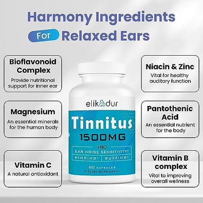Premium Elikadur 60 capsules bottle for inner ear microcirculation support