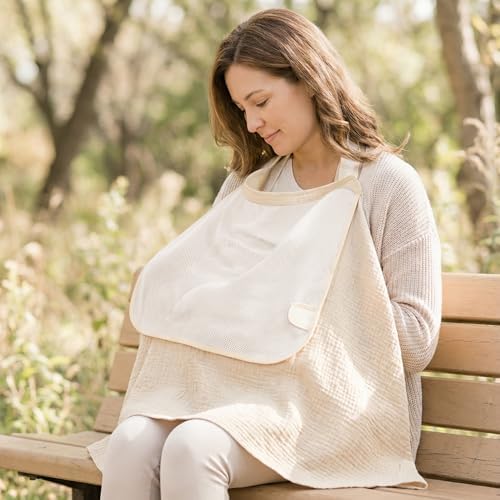 WVM nursing cover used as a car seat canopy for infants