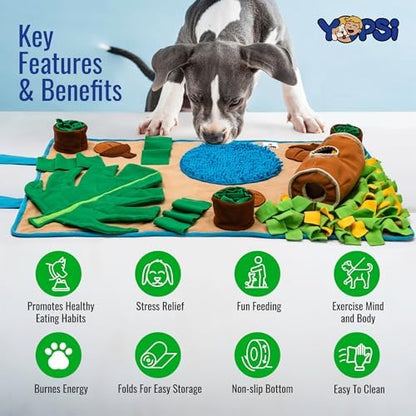 Yopsi pet snuffle mat folded for storage