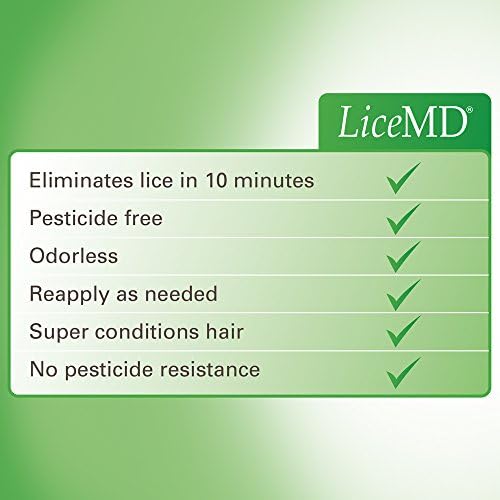 Back of LiceMD packaging showing ingredients and usage instructions for egg removal.