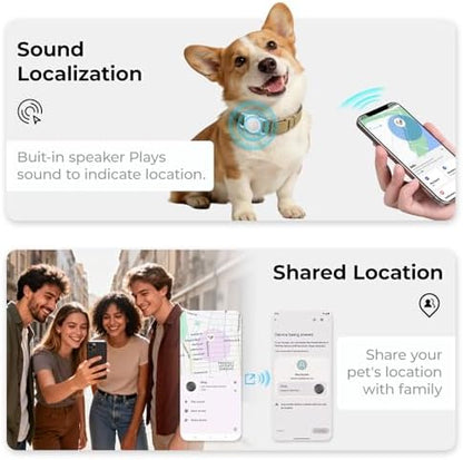 Vebiso tracking collar unboxed with replaceable battery visible