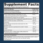 Side view of Advanced Memory Formula 60 tablets bottle highlighting USA manufacturing details