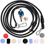 Hands Free Dog Leash Crossbody & Waist for Walking, 9-in-1 No Pull Dog Harness & Leash Set, Heavy Duty Waterproof Slip Lead for Large Medium Breeds (20-120lbs, Black) - Image 2