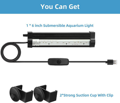 DaToo submersible fish tank bubbler creating a uniform curtain of oxygen bubbles