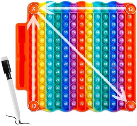 EK-Memory-fish educational math game board with white dry erase surface and included practice markers.