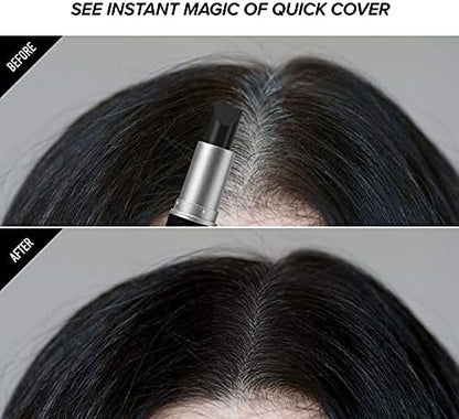 RED by Kiss Quick Cover Root Touch Up Stick, Water-Resistant Temporary Gray Hair Concealer with Brush for Roots and Beard, Long-Lasting Coverage, Easy Application (2 Pack, Black) - Image 5