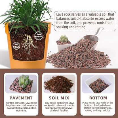 Volcanic rock gravel mixed into bonsai potting soil
