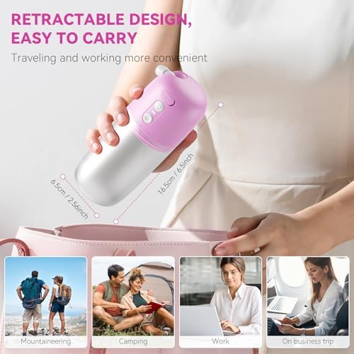 Portable personal sprayer being used for baby wash and hygiene.