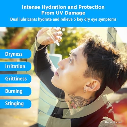 Back label of Rohto Dual Light Relief eye drops with active ingredients Hypromellose and Povidone.