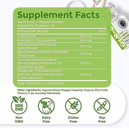 Intestinal Fortitude GLR-6 supplement bottle ingredients label