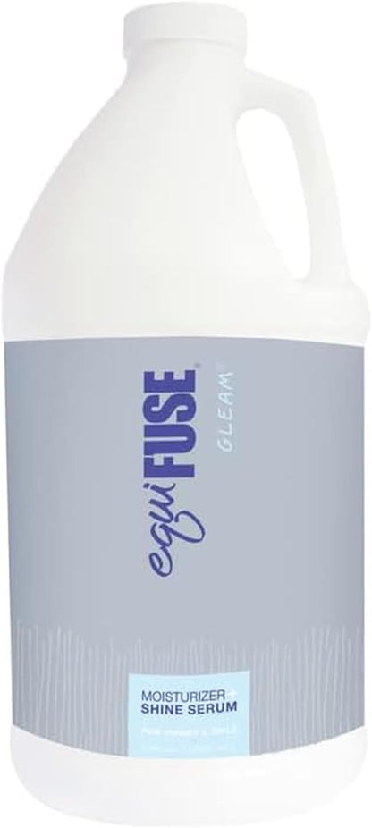 EquiFUSE Gleam professional anti breakage hair serum for horses.