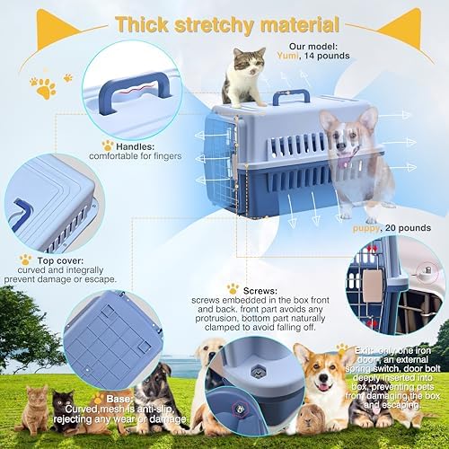 AGANS heavy duty plastic dog crate top handle design