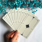 High quality 400GSM tarot cards being shuffled by hand