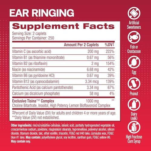 Lipo-Flavonoid inner ear health vitamin bottle side angle view