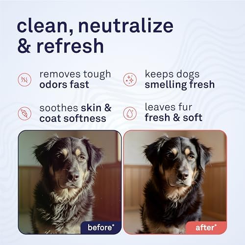 Petpost deodorizing shampoo for dogs and cats side profile