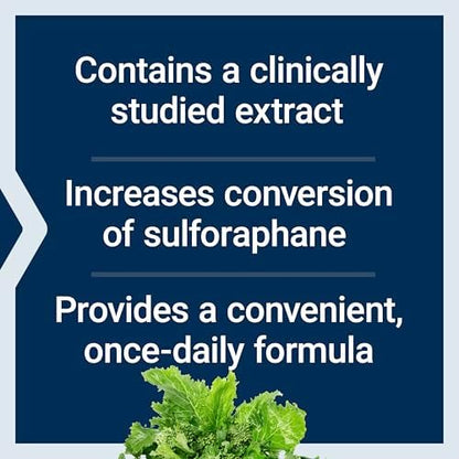TrueBroc non-GMO cellular health capsules supplement facts label showing glucoraphanin dosage