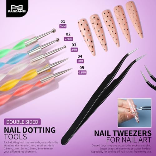 Fandamei magnetic nail display stands for press on nail art