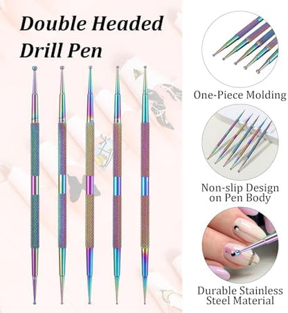 ValueBargain nail dotting tools showing variety of ball tip sizes