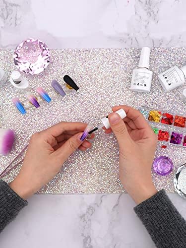 Ebanku table mat used as a photo prop for nail art