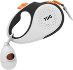 Tug dog leash white and orange packaging set