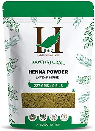 Pure triple sifted Lawsonia Inermis powder displaying a fine green herbal texture