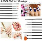 Fulinjoy 5 Piece Double Ended Colorful Acrylic Dotting Pens with Stainless Steel Tips