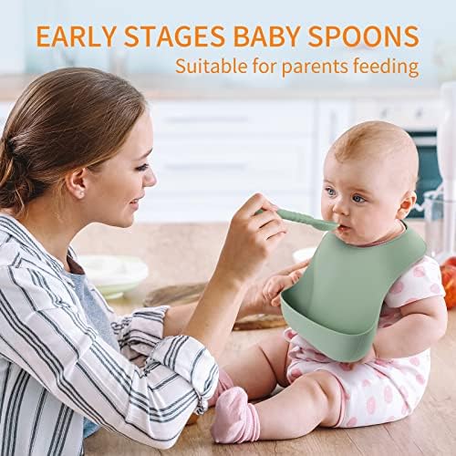 Six pack collection of ME.FAN dishwasher safe self feeding utensils for babies