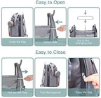 ISMGN multifunctional baby bag showing interior storage compartments