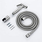 Lifestyle perspective of the bidet sprayer installed in a modern bathroom