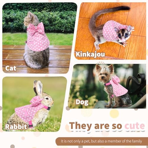 Habbiful adjustable straps on rabbit training vest for small pets detailed view