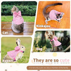 Habbiful adjustable straps on rabbit training vest for small pets detailed view