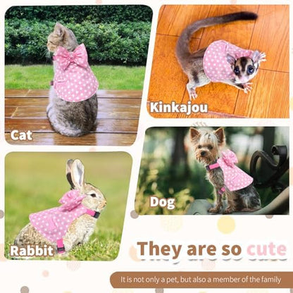 Habbiful adjustable straps on rabbit training vest for small pets detailed view