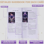 Tarot deck cards spread out showing high-definition printing