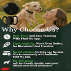 Mini drop proof animal tracking device attached to a puppy harness.