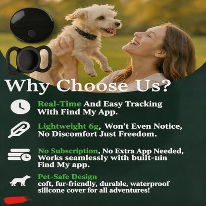 Mini drop proof animal tracking device attached to a puppy harness.