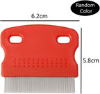 Stainless steel teeth detail on pet grooming comb
