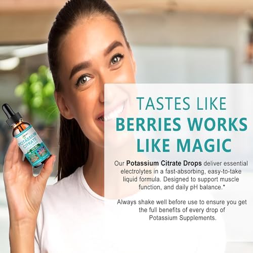 Vegan and non GMO potassium citrate mineral drops bottle for adult daily wellness