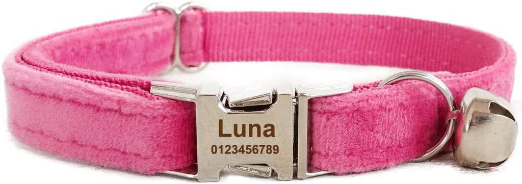 Cat Collar Personalized with Name Phone Number Engraved,Customized with Bell for Small Dogs Puppy Kitten - Image 12