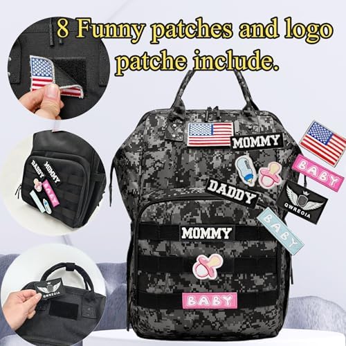 Qwreoia military travel backpack interior storage compartment layout