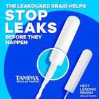 Tampax Pearl unscented tampons individual wrappers for discreet carrying.