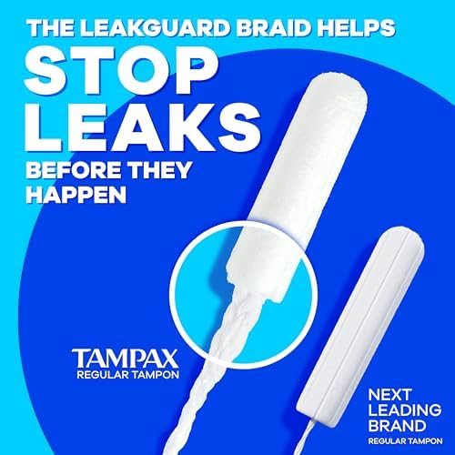 Tampax Pearl unscented tampons individual wrappers for discreet carrying.