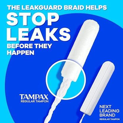 Tampax Pearl unscented tampons individual wrappers for discreet carrying.