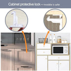 Full set of 10 white child proofing cabinet locks