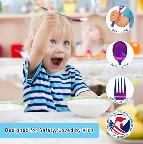 Chillout Life kids silverware set showing ergonomic handle design for small hands