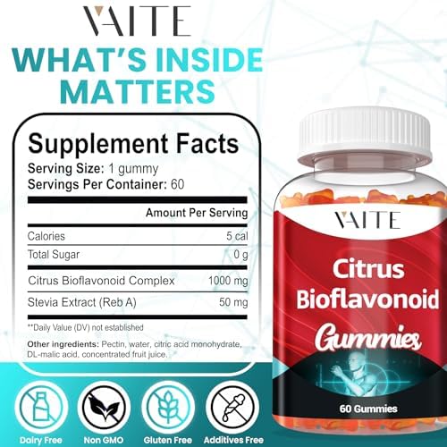 VAITE vegan chewable gummies texture and shape close up