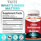 VAITE vegan chewable gummies texture and shape close up