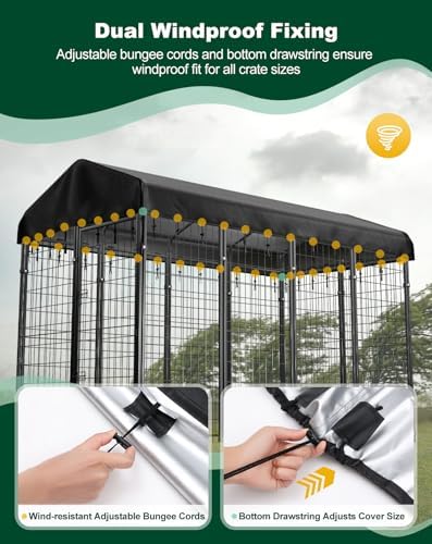 PawGiant black outdoor dog run roof replacement cover protecting pets from sunlight