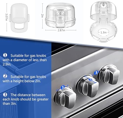 Upgraded gas stove knob covers for kids and pets