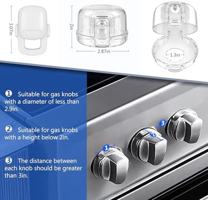 Upgraded gas stove knob covers for kids and pets